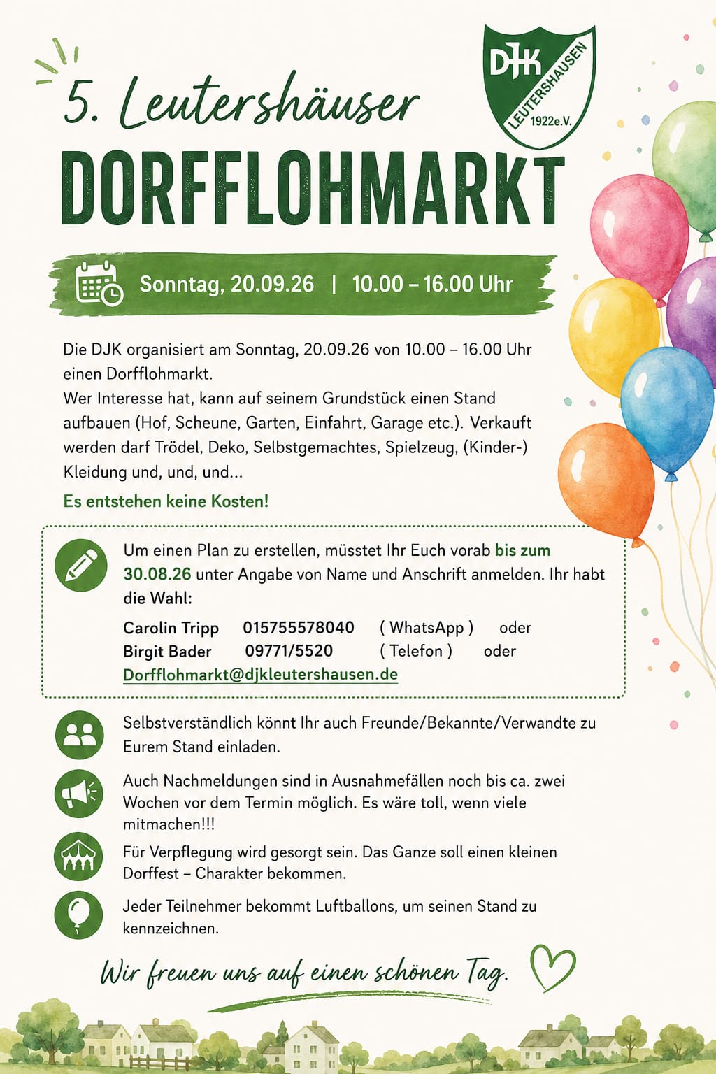 Dorfflohmarkt 2026 Anmeldung